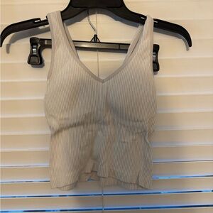 Altar'd State Cream Ribbed Camisole